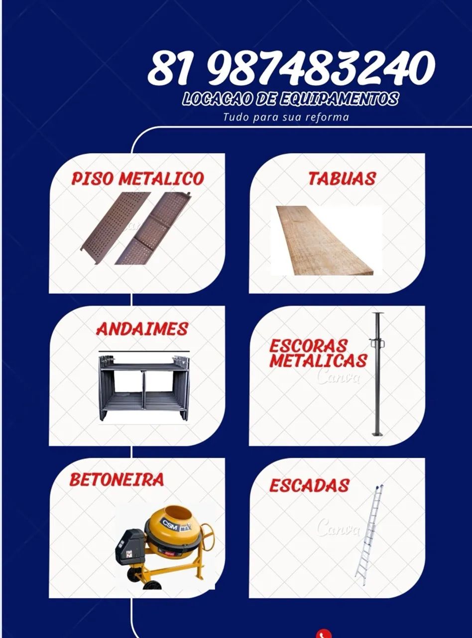 Andaimes , escoras e muito mais