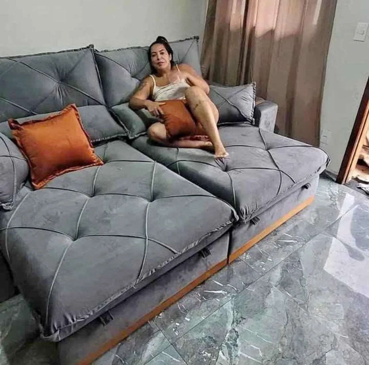 ULTIMAS UNIDADE SOFÁ RETRATIL RECLINAVEL 2,50 ESPUMA D28 MOLAS ENSACADAS 