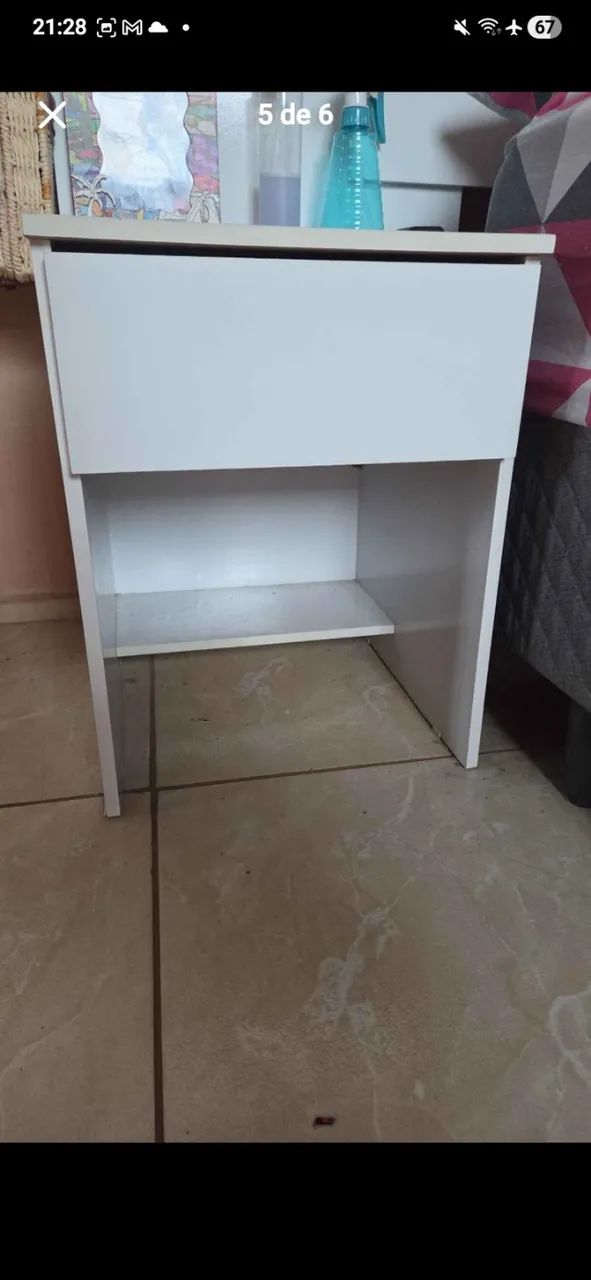 Cabeceira para cama casal com dois criados-mudos - Foto 3
