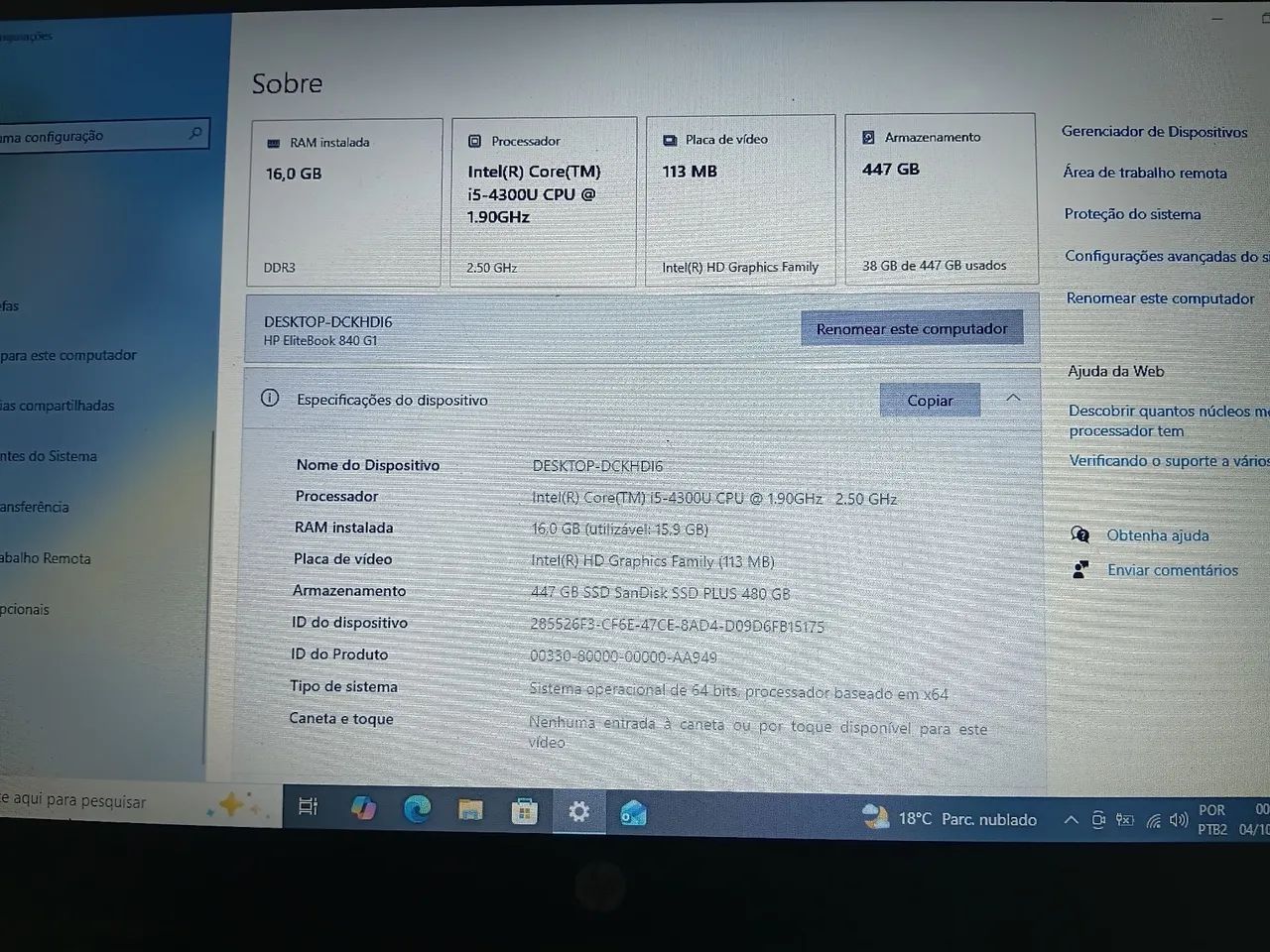 Notebook HP usado. - Foto 5