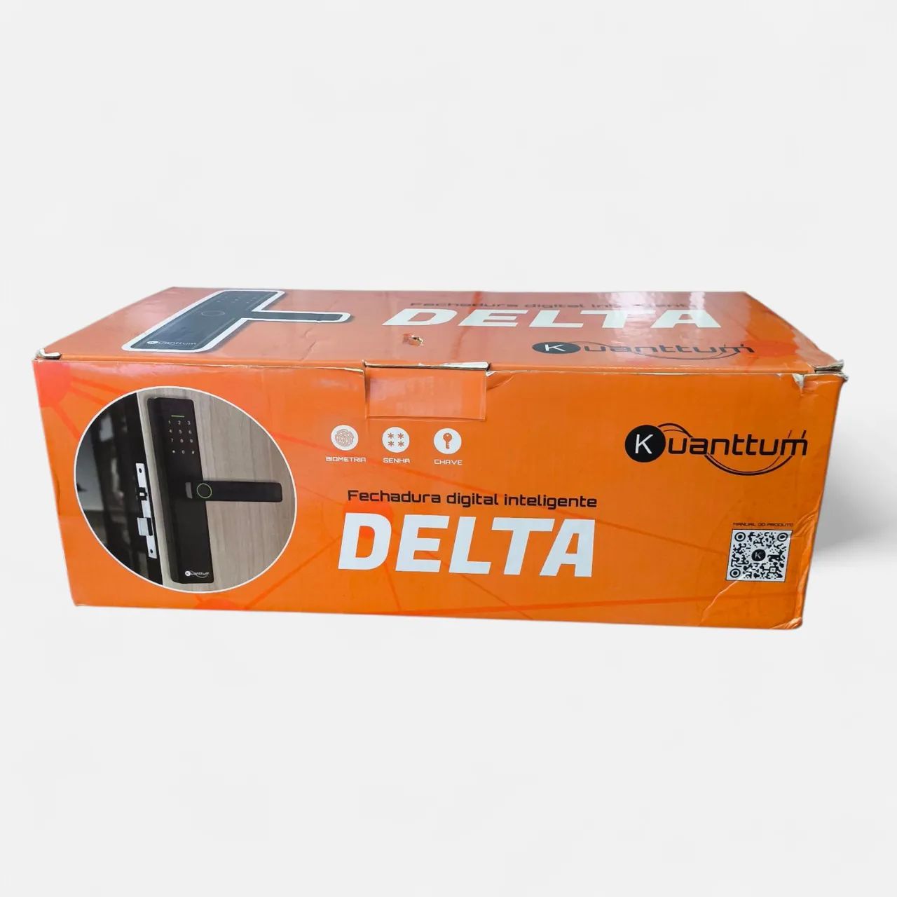 Fechadura Digital Eletronica Touch com Senha Chave Kuanttum Delta Preto