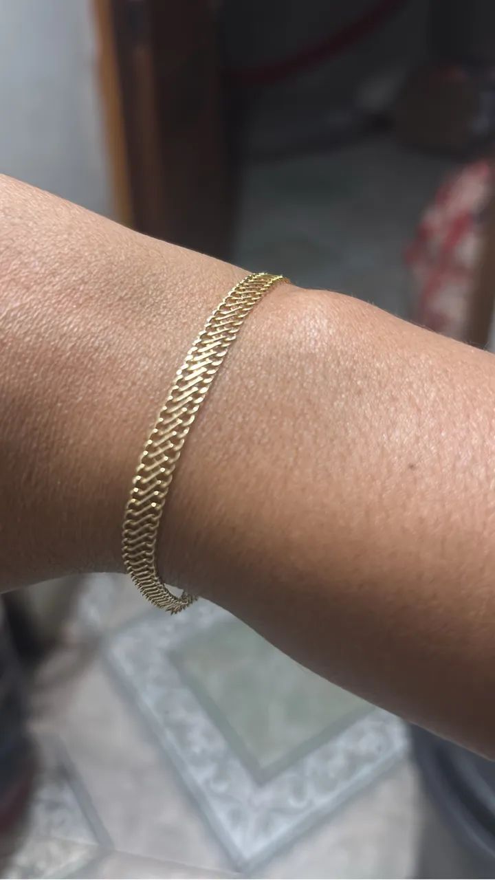 Pulseira lacraia ouro 