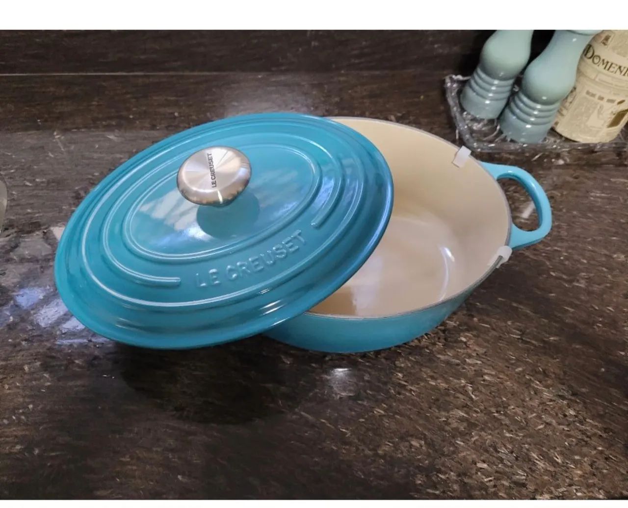 Panela Le creuset oval 27 cm azul caribe - Utensílios Para Cozinha