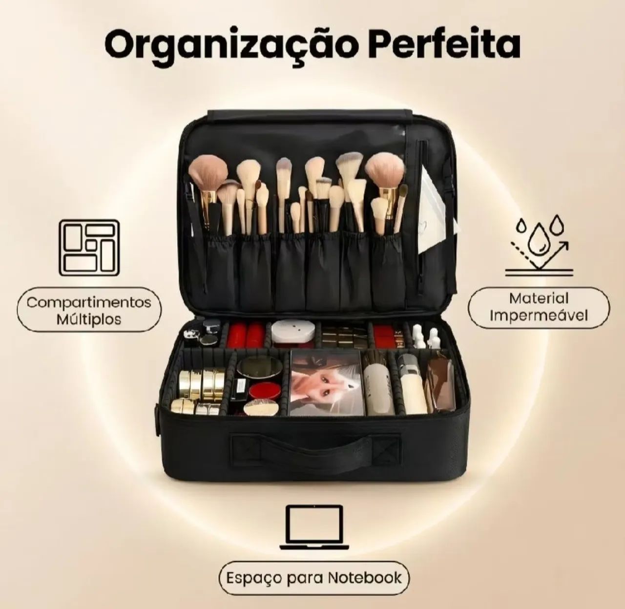 Maleta de maquiagem nova, sem uso e na caixa - Foto 2