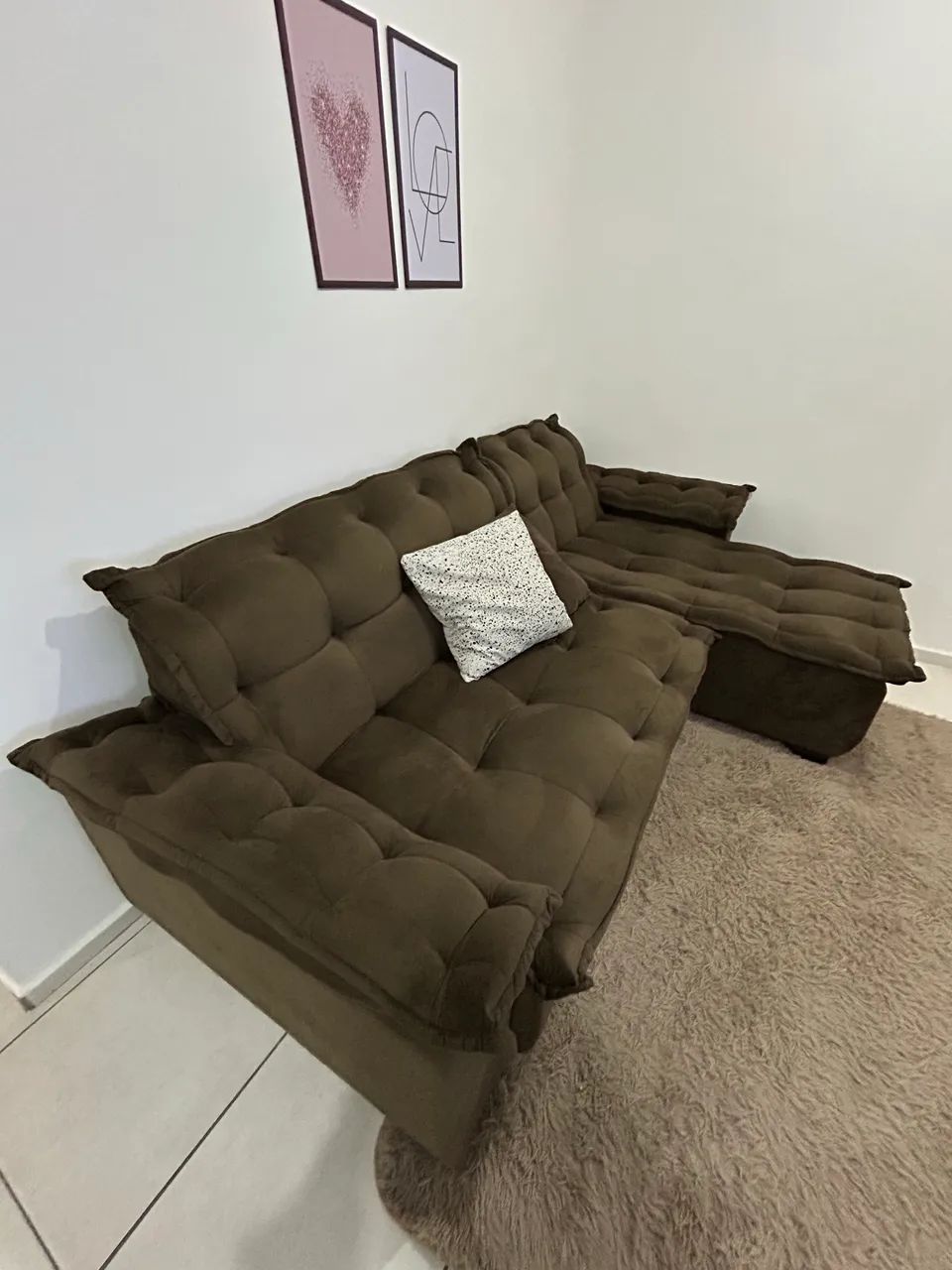 Sofá marrom novo - Foto 2