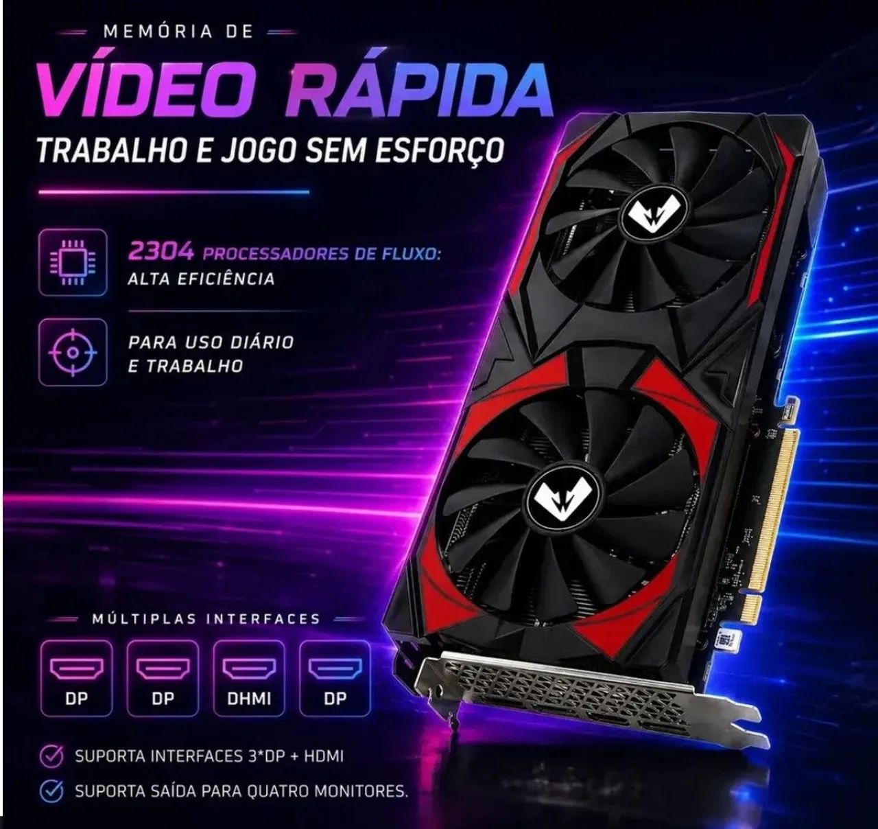 Placa de vídeo RX 5700 SOYO DDR6 256BITS