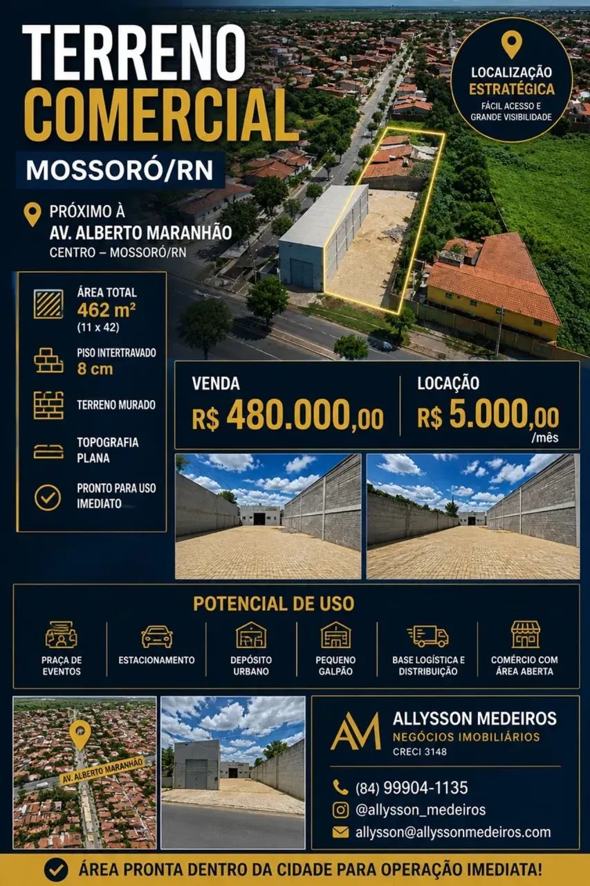 TERRENO COMERCIAL NO CENTRO DE MOSSORÓ/RN  PRONTO PARA USO - Foto 2