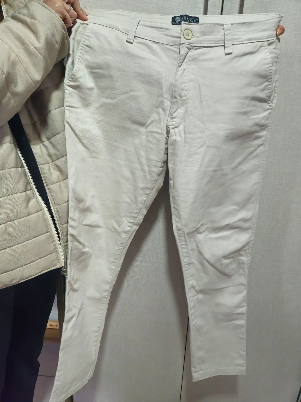 Calça de sarja bege - Foto 3