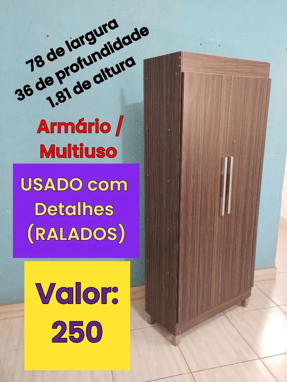 Armário multiuso USADO com detalhes 