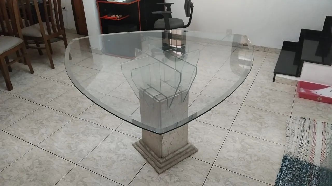 Mesa de jantar com tampo vidro  - Foto 2