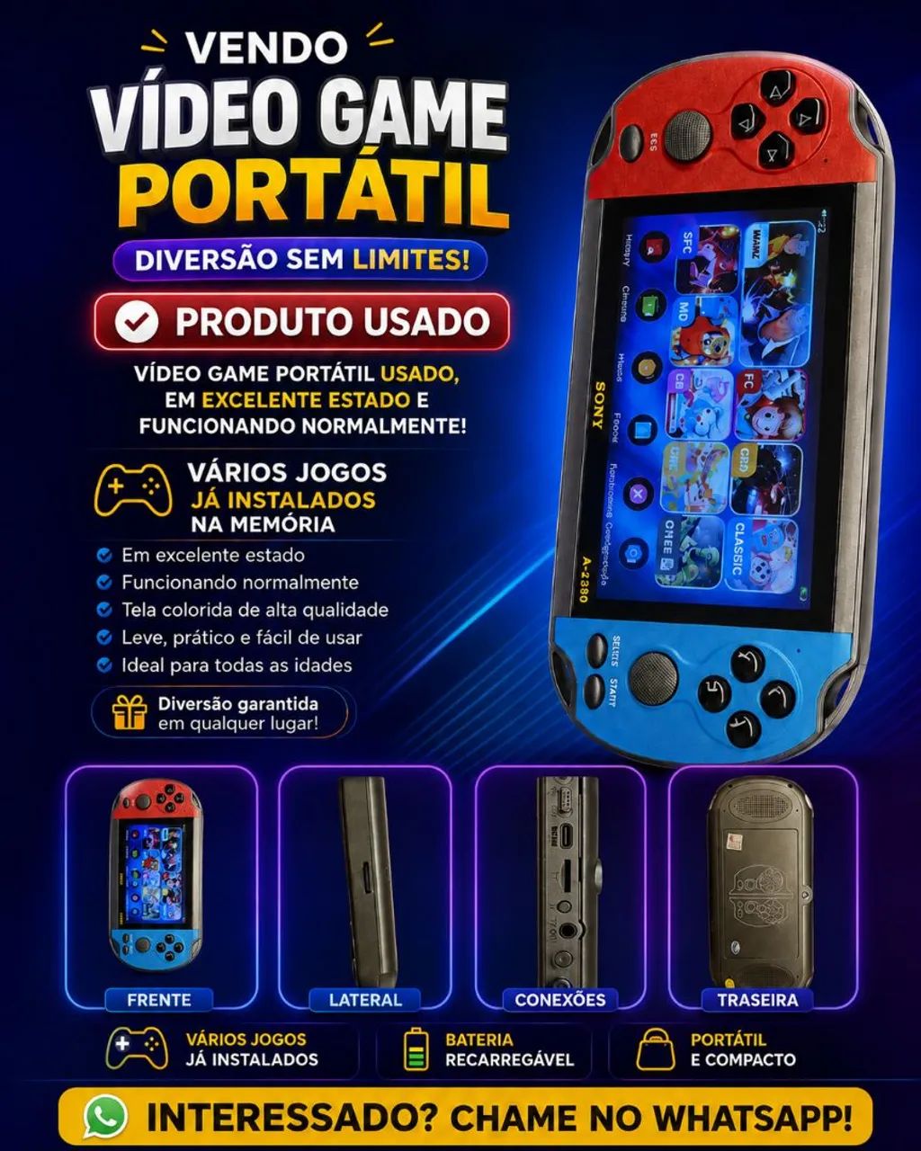 VENDO VÍDEO GAME PORTÁTIL