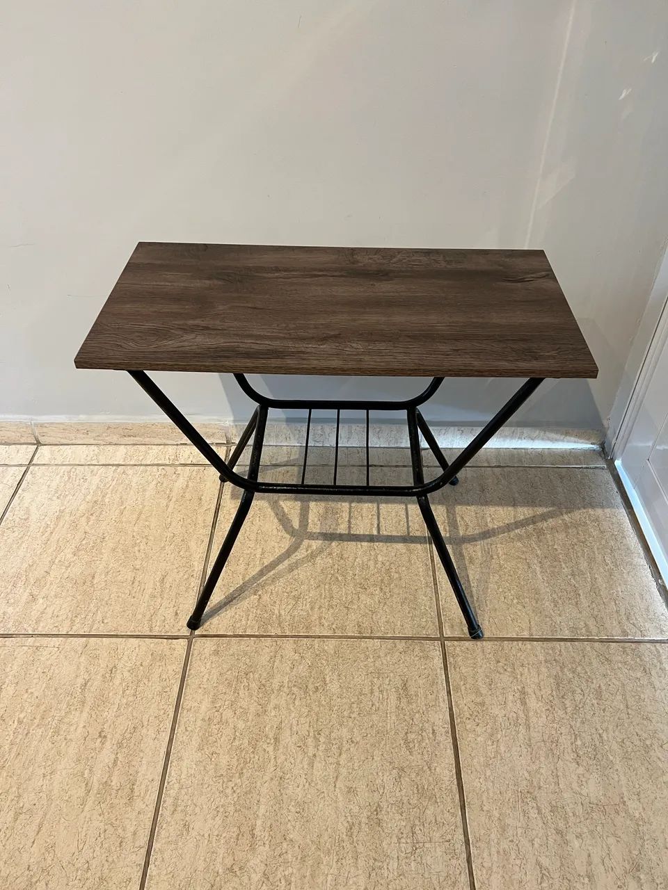 Mesa de Ferro com Madeira - Vintage - Foto 5