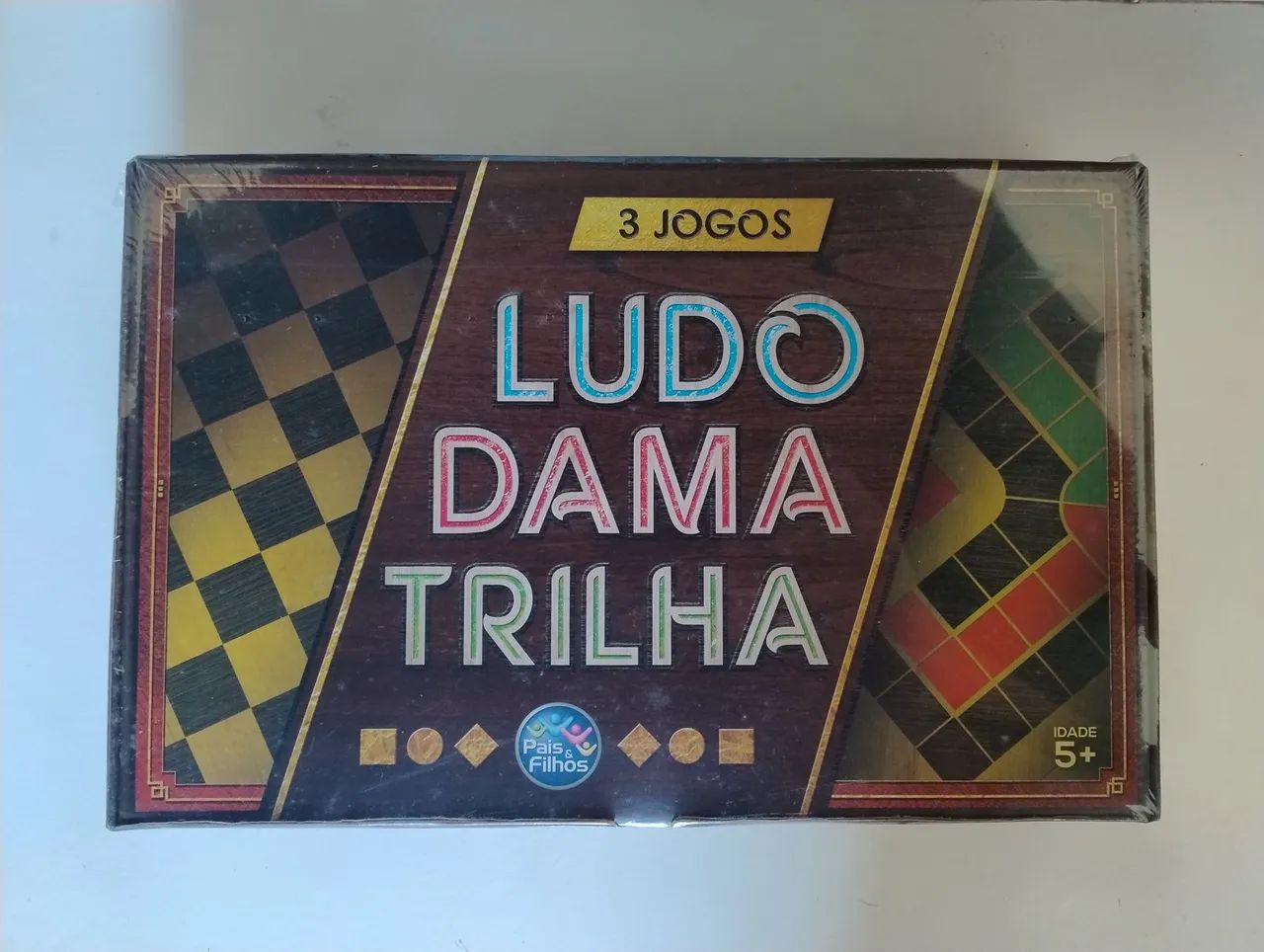 Jogo 3 em 1 Ludo Dama e Trilha