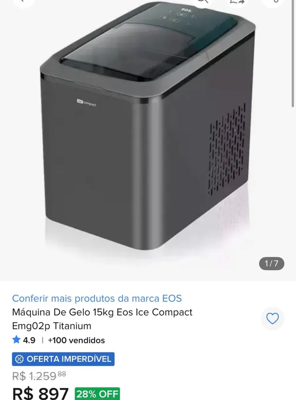 Máquina de gelo EOS 15kg  - Foto 4