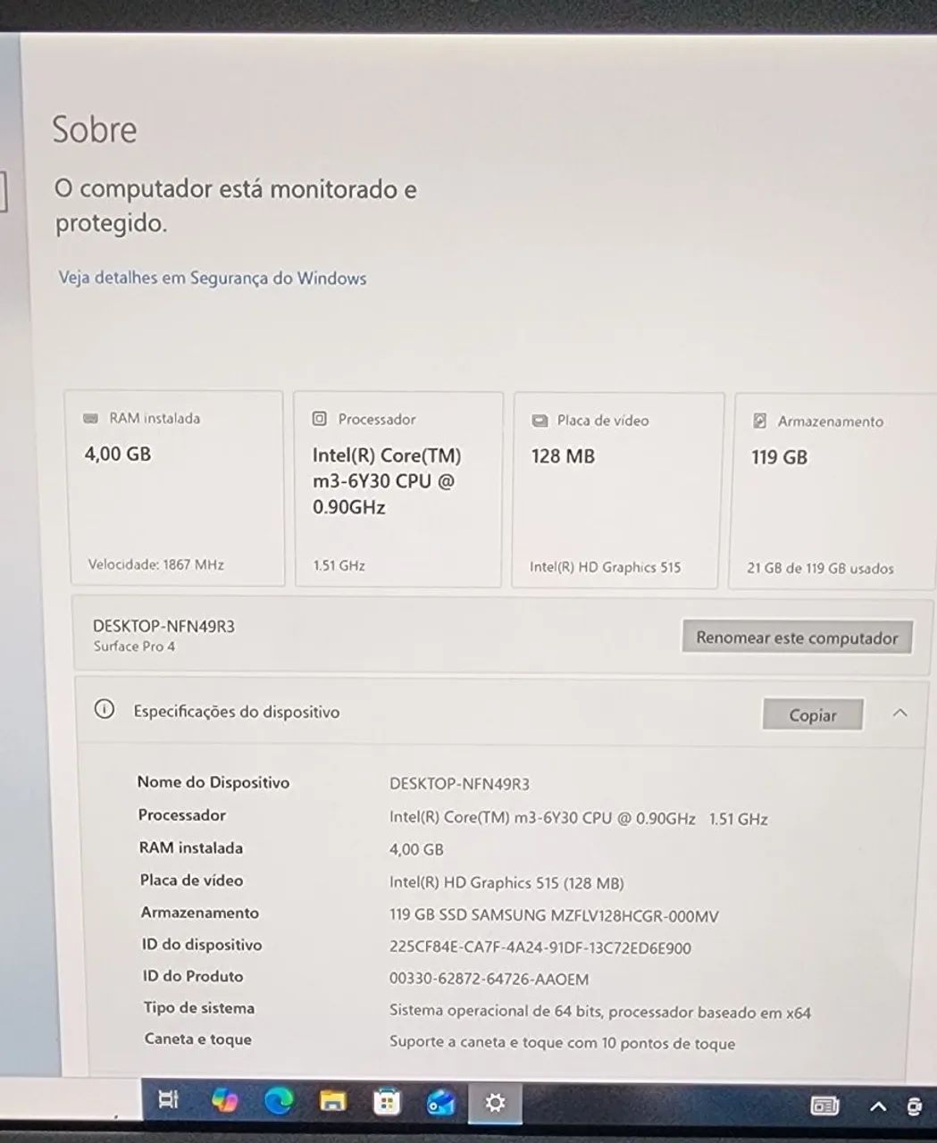 Tablet Surface Pro 4 128gb SSD 4gb RAM - Brinde Acoplamento - ver descrição! - Foto 4