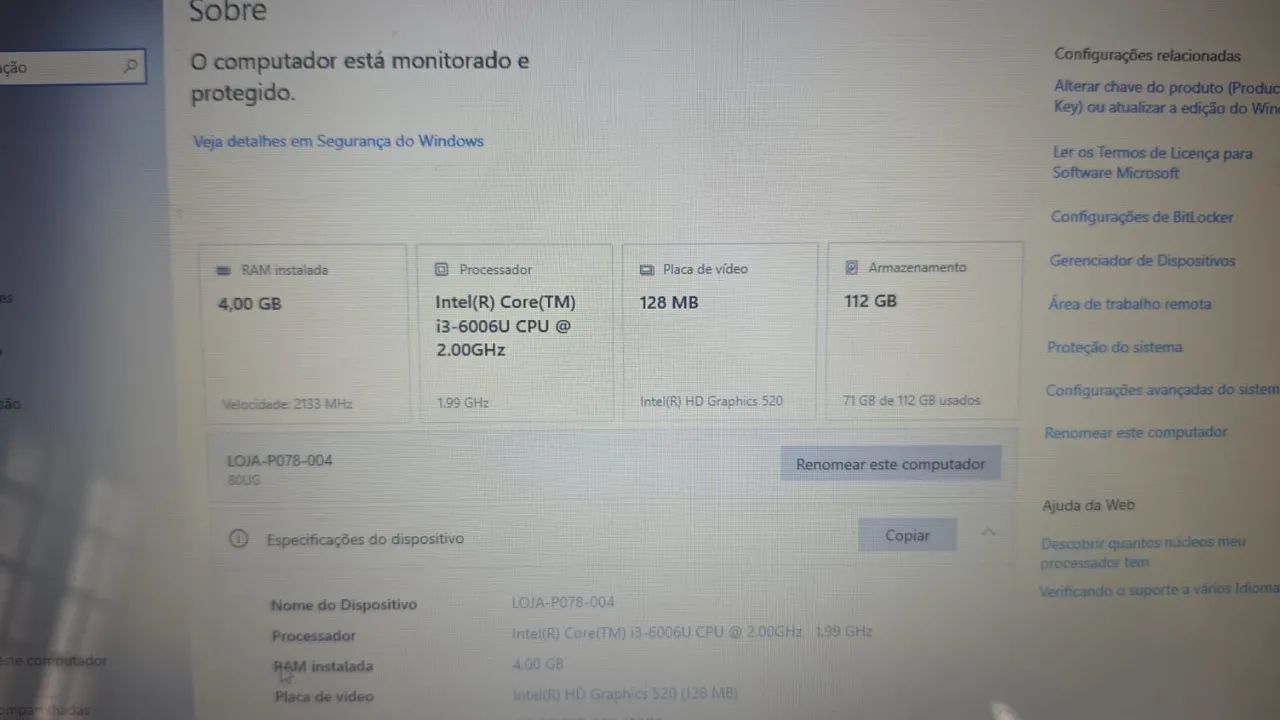Notebook Lenovo Ideapad i3, Ssd 120gb, 14 polegadas  - Foto 5