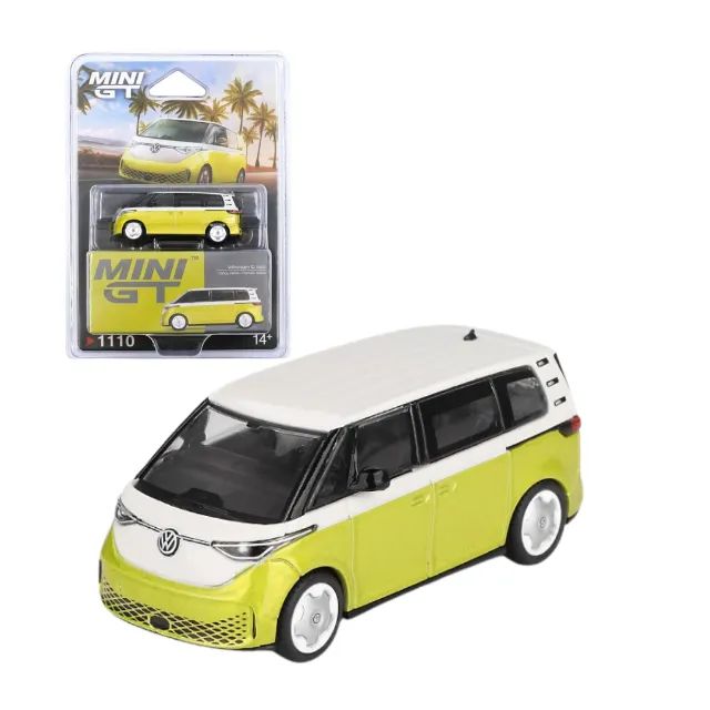 MINI GT 1110 - Volkswagen ID.Buzz Candy White / Yellow diecast