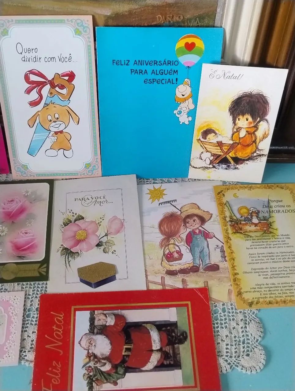 Lote cartões antigos de natal  - Foto 3
