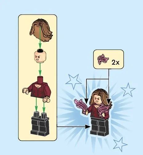 Lego Marvel Minifigure Wanda Maximoff - Foto 2