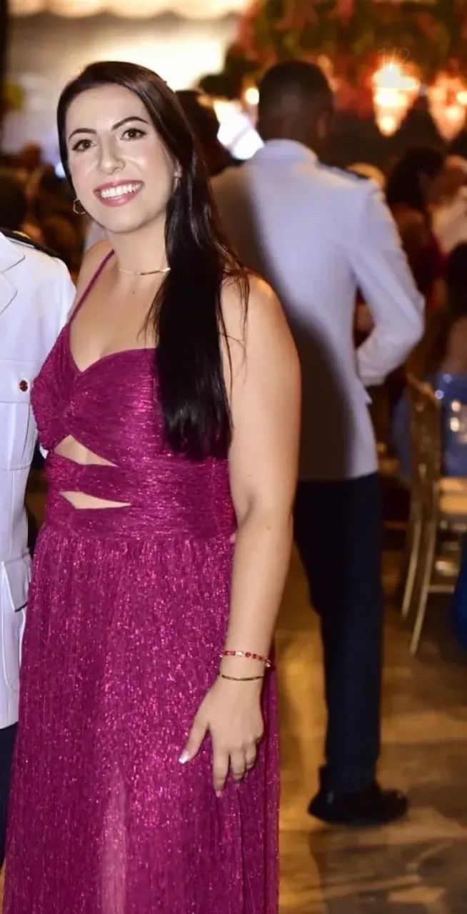 Vestido longo rosa 