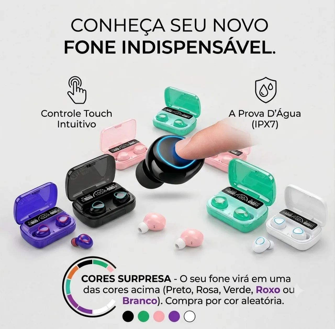 Fone de ouvido bluetooth prova d'água 