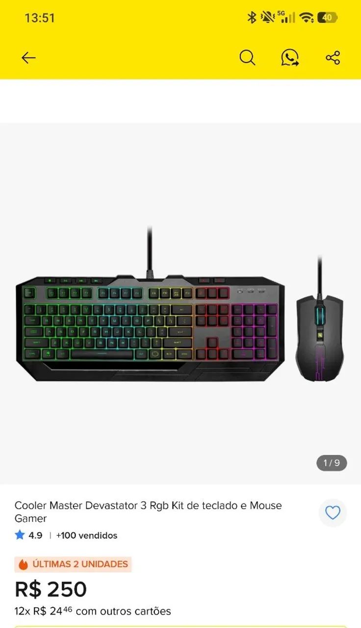 Teclado + Mouse gamer - Foto 3