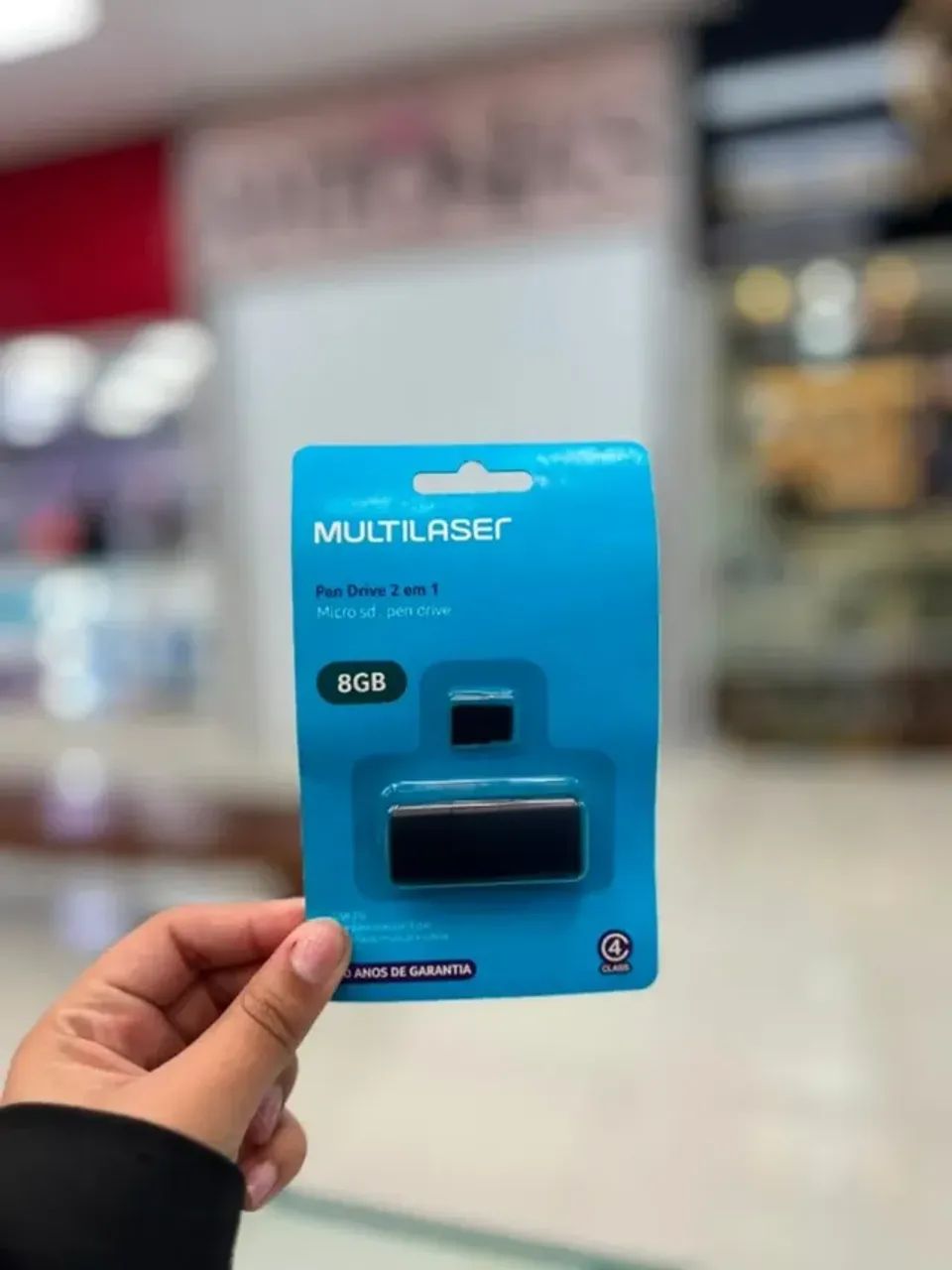 PENDRIVE 2 EM 1 8GB MICROSD . PENDRIVE MULTILASER