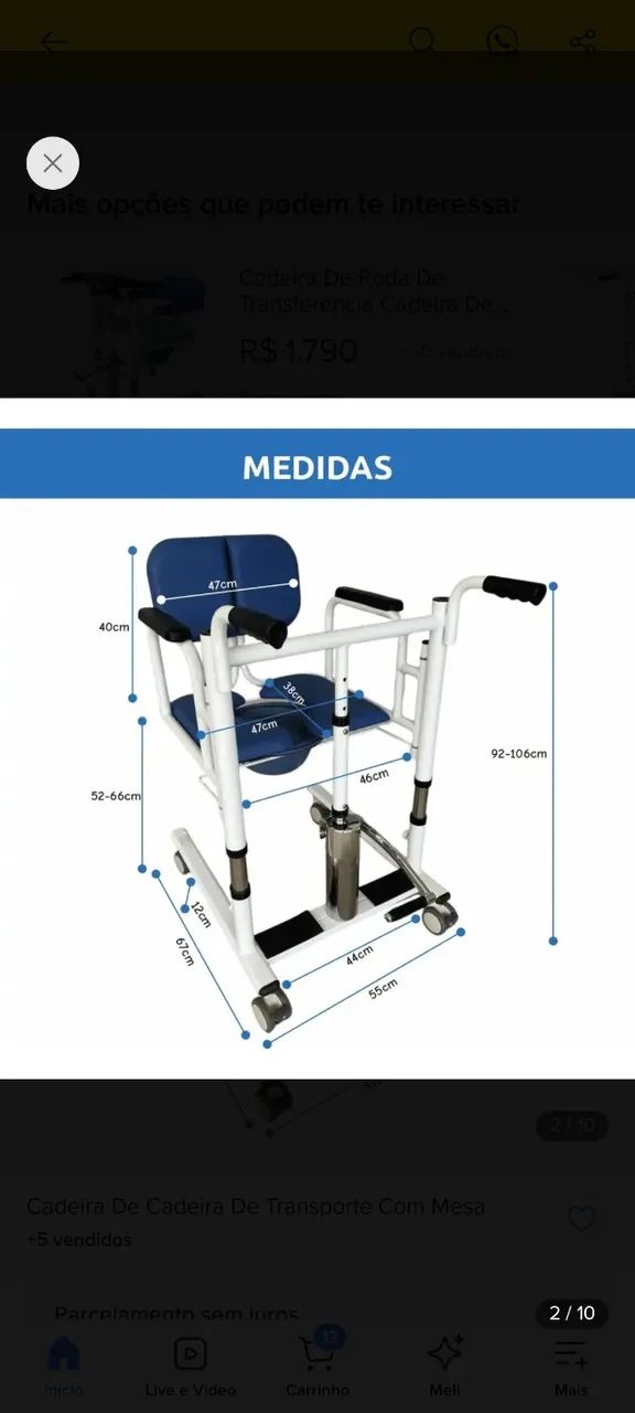 Cadeira de rodas  - Foto 2
