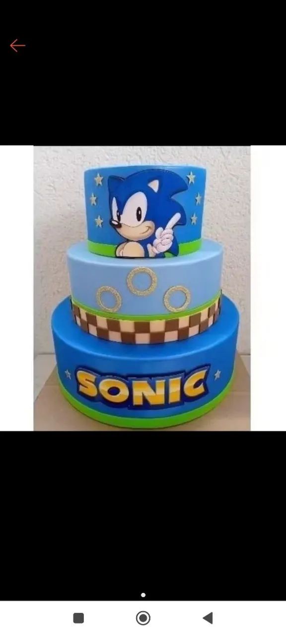 Bolo fake tema Sonic