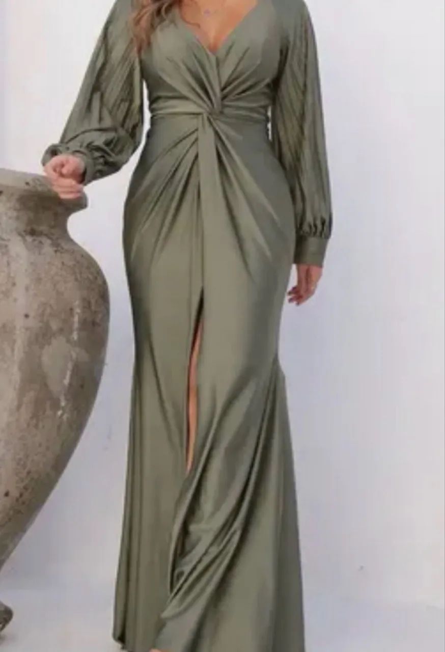 Vestido de festa Verde Oliva