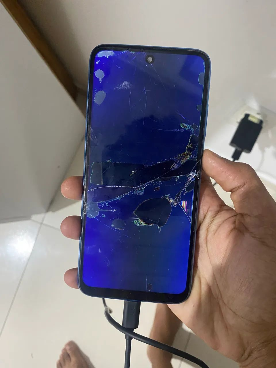 redmi 10 quebrado, tela e fundo