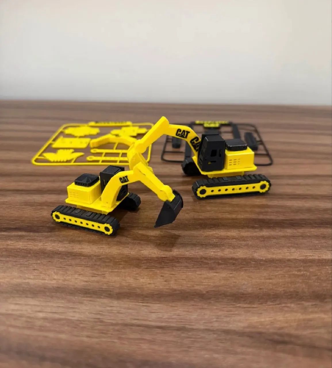 Cartão Quebra Cabeça 3D Escavadeira 