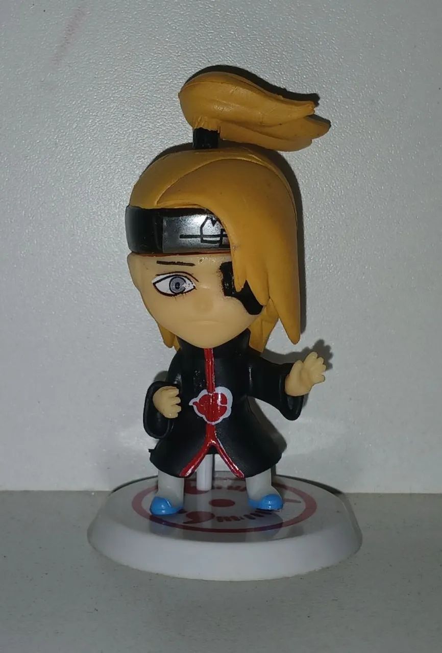 BONECO MINIATURA NARUTO SHIPPUDEN DEIDARA AKATSUKI