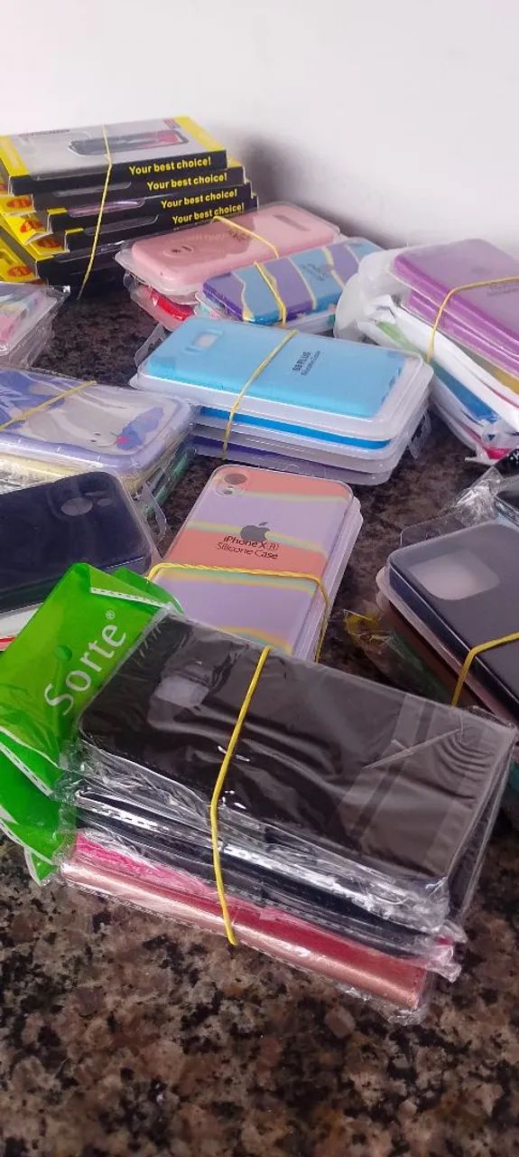 LOTE COM 100 CAPINHAS PARA CELULAR
