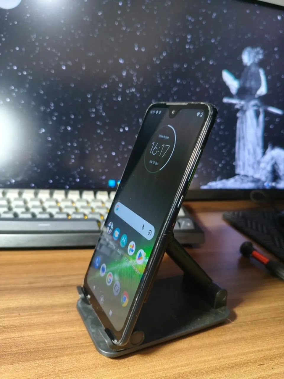 celular g7 plus com tela quebrada - Foto 3