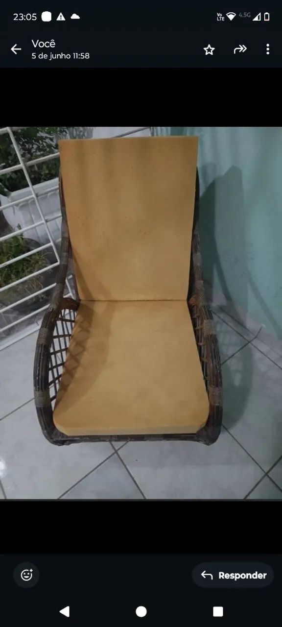 Conjunto em vime para terraço  - Foto 2