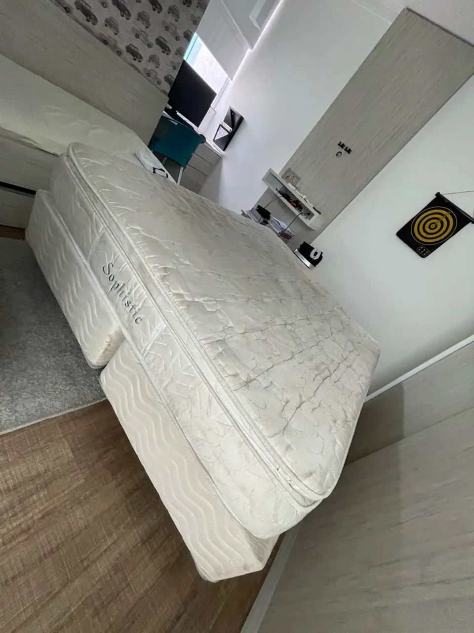 Cama box queen com colchão  - Foto 4