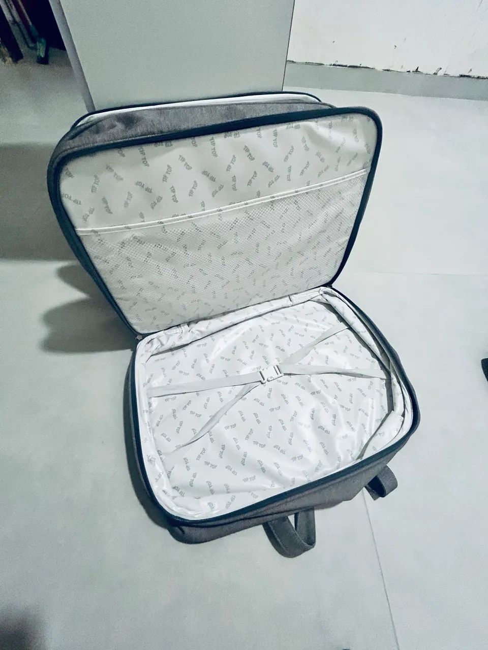 Mala de Maternidade Dupla Tip Top Cinza Mescla - Com 2 Compartimentos - Foto 5