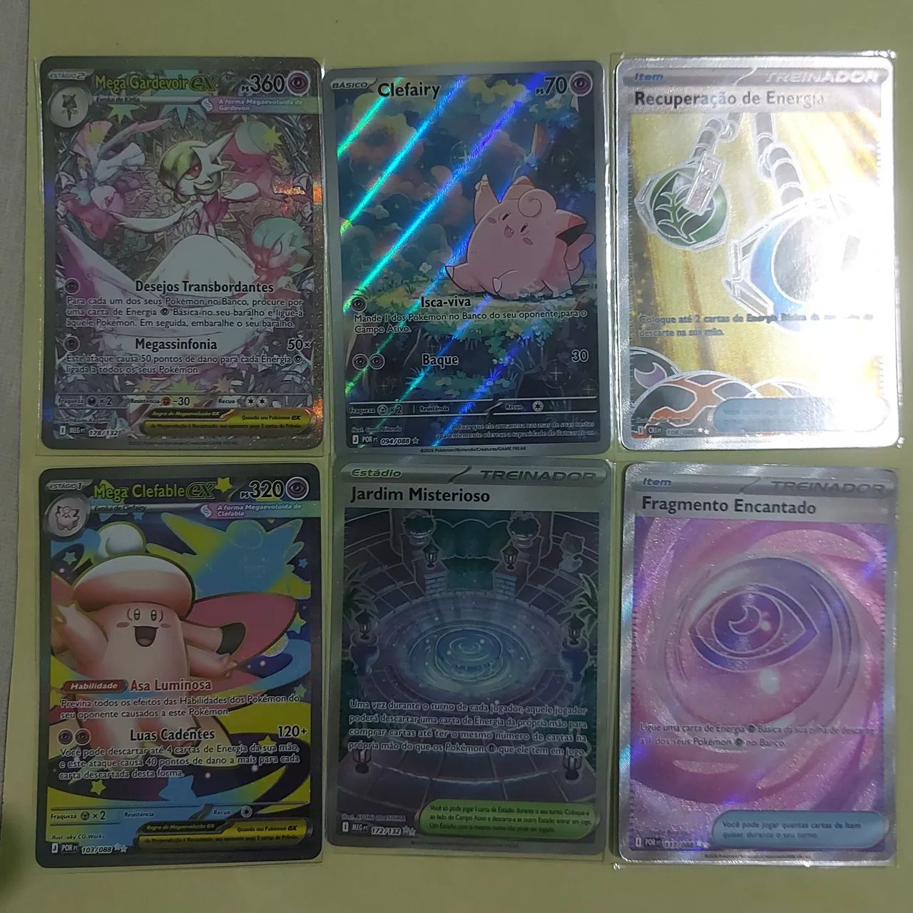 Vendo seis cartas pokemon 