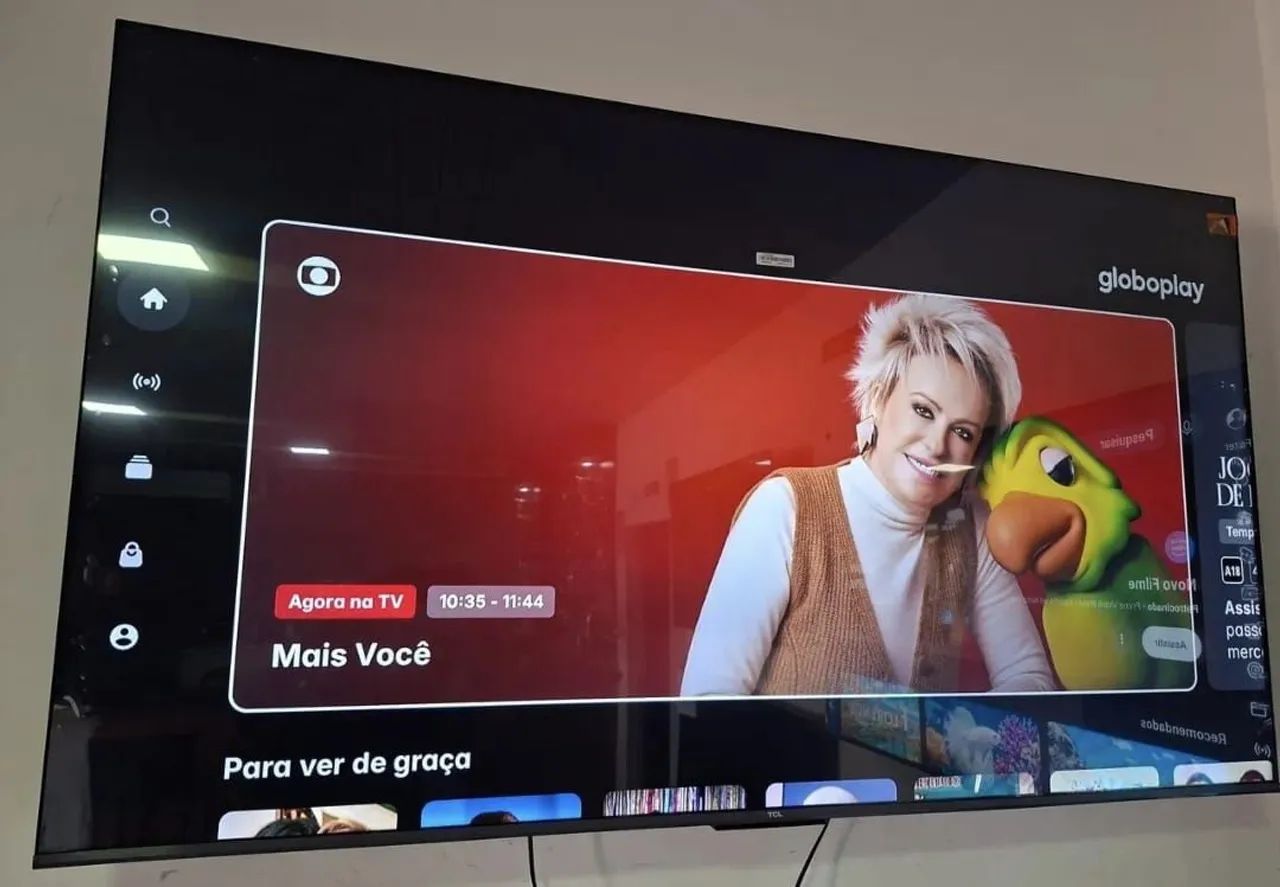 TV 65 smart Android com cabo controle todos apss YouTube e Netflix Bluetooth e d mais 