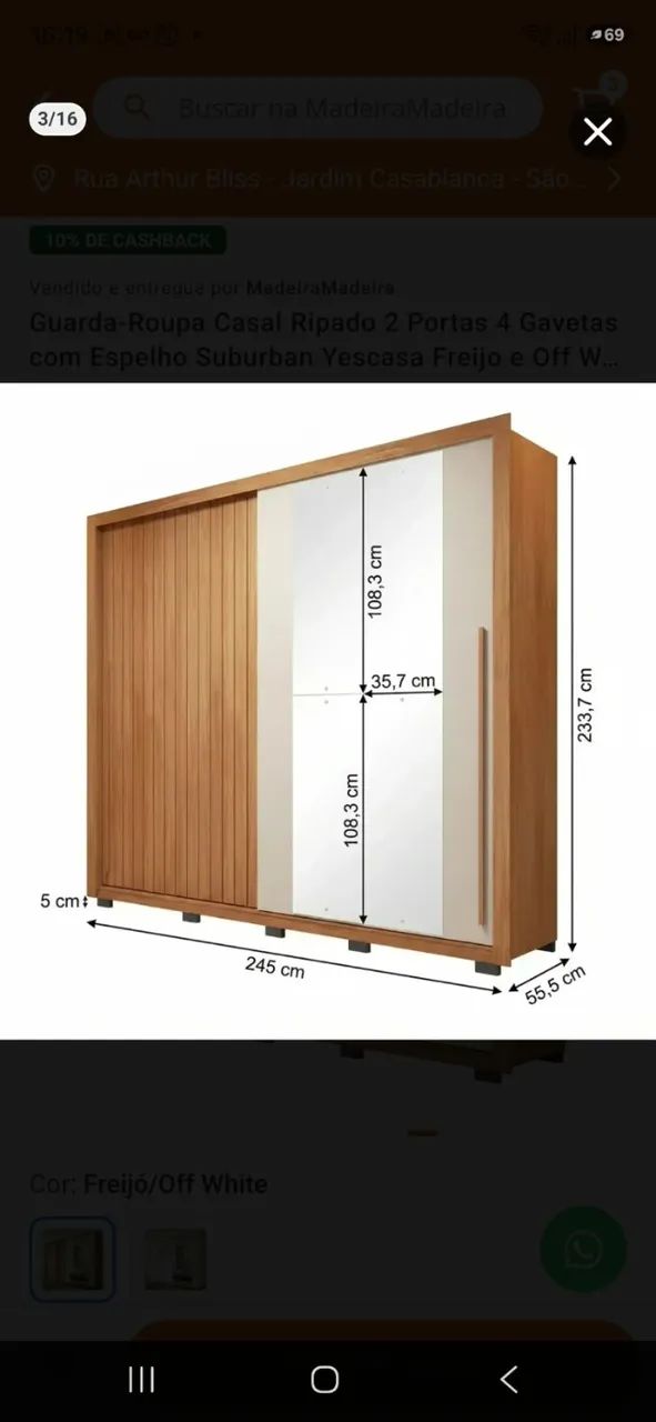 Guarda roupa casal - Foto 3