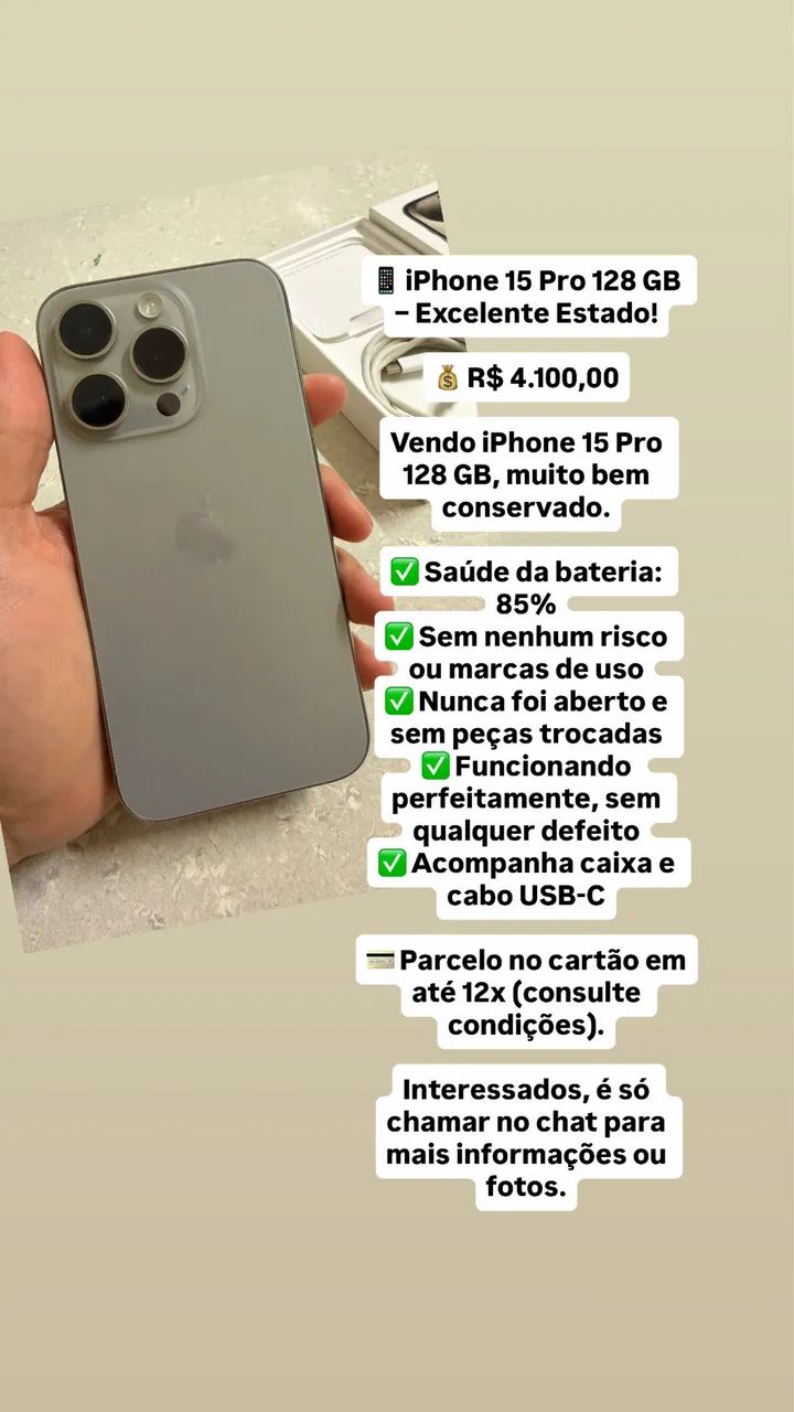 iPhone 15 Pro 128GB - Foto 4