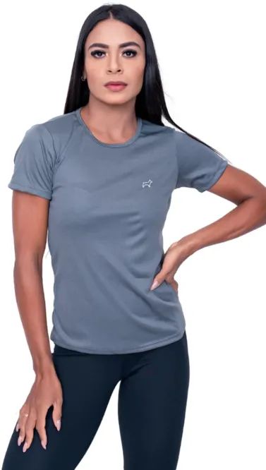 Camiseta Dry Fit Feminina Cinza P