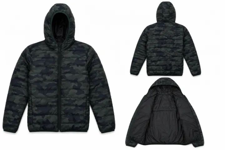 Blusa Infantil Acolchoada Camuflada com Capuz - Tamanho 8 - Foto 3