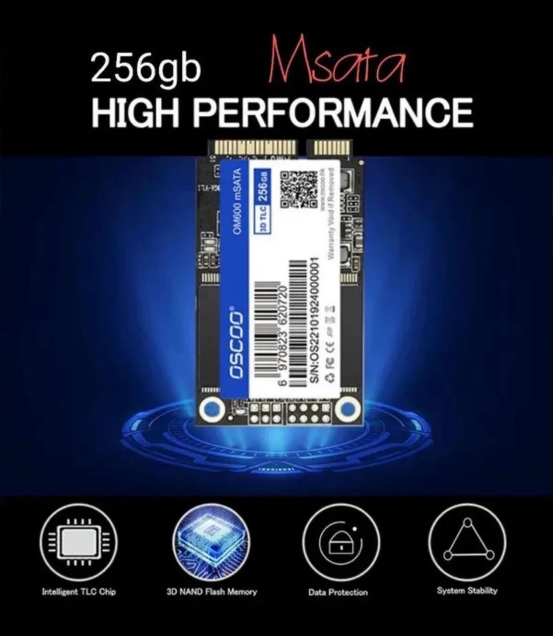 Ssd 256 Msata novo - com windows 10 e office 
