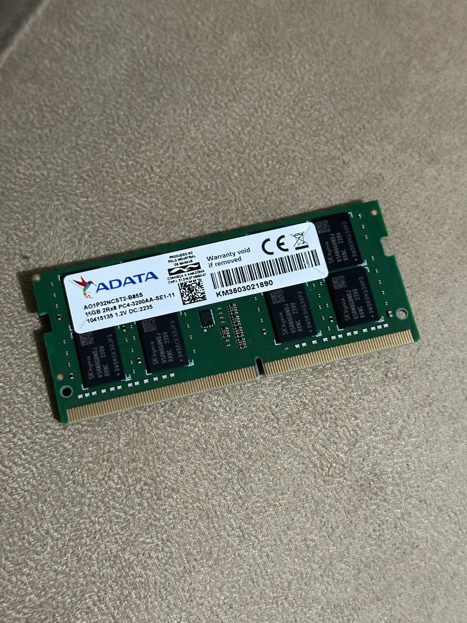Memória Ram 16gb DDR4 3200mhz notebook