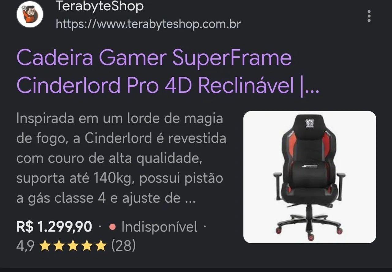 Cadeira Gamer Superframe Cinderlord Pro 4D - Foto 3