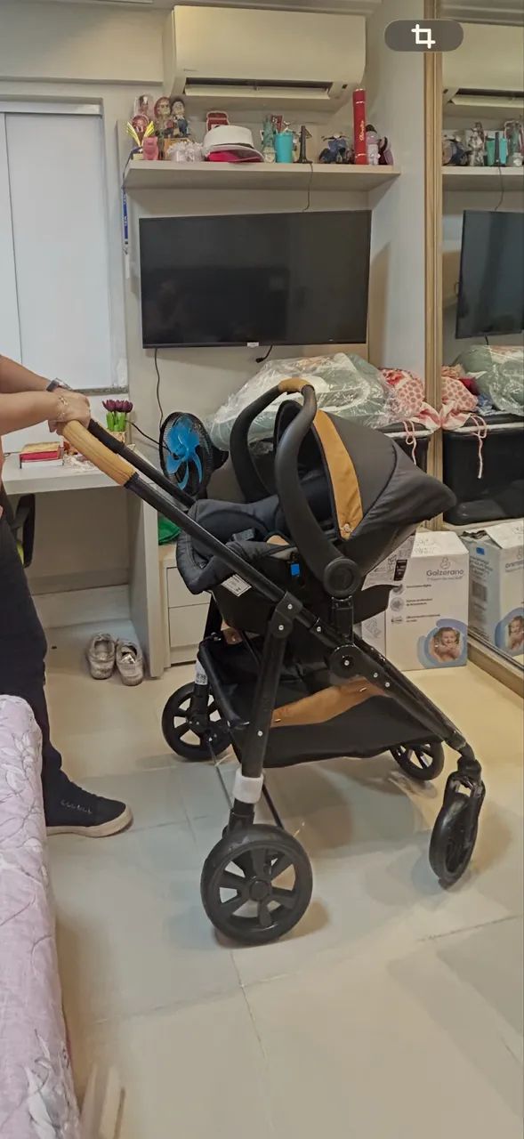 CARRINHO DE BEBÊ COM BEBÊ CONFORTO GALZERANO  - Foto 4