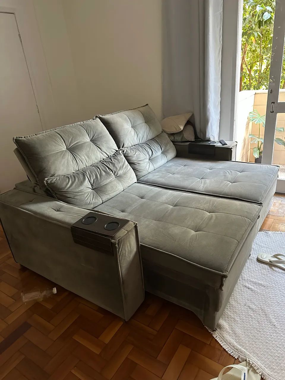 Sofá retrátil 3 lugares  - Foto 4