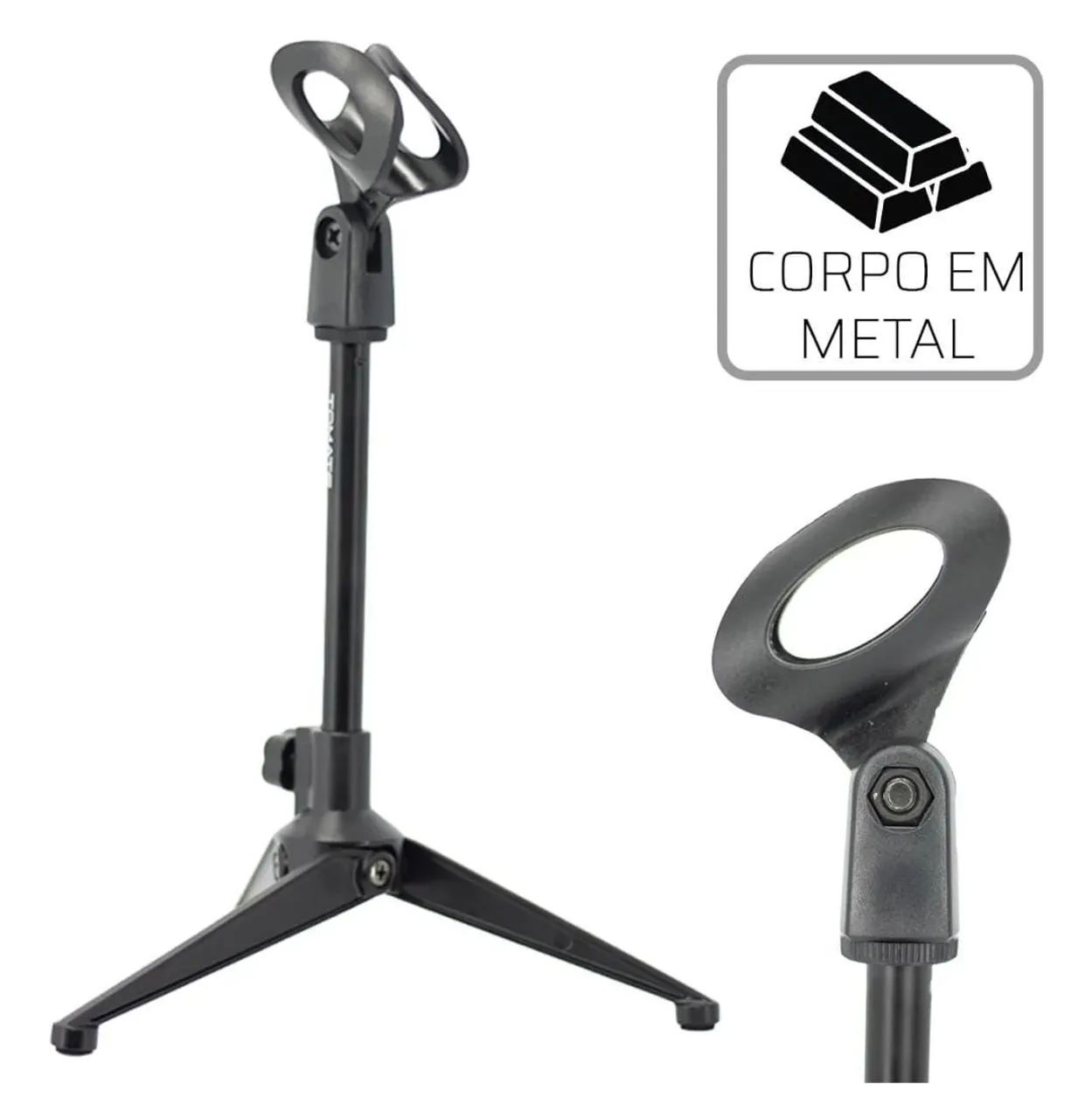 Suporte pedestal para microfone apoio mesa - Foto 4